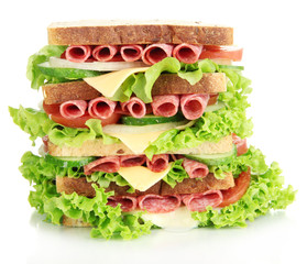 Huge sandwich, isolated on white