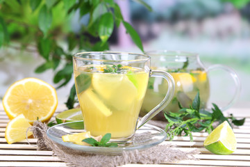 Cup of tea with ginger