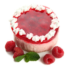 Delicious berry Cake isolated on white