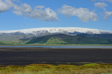 Iceland - Vatnajokull glacier view from Vik