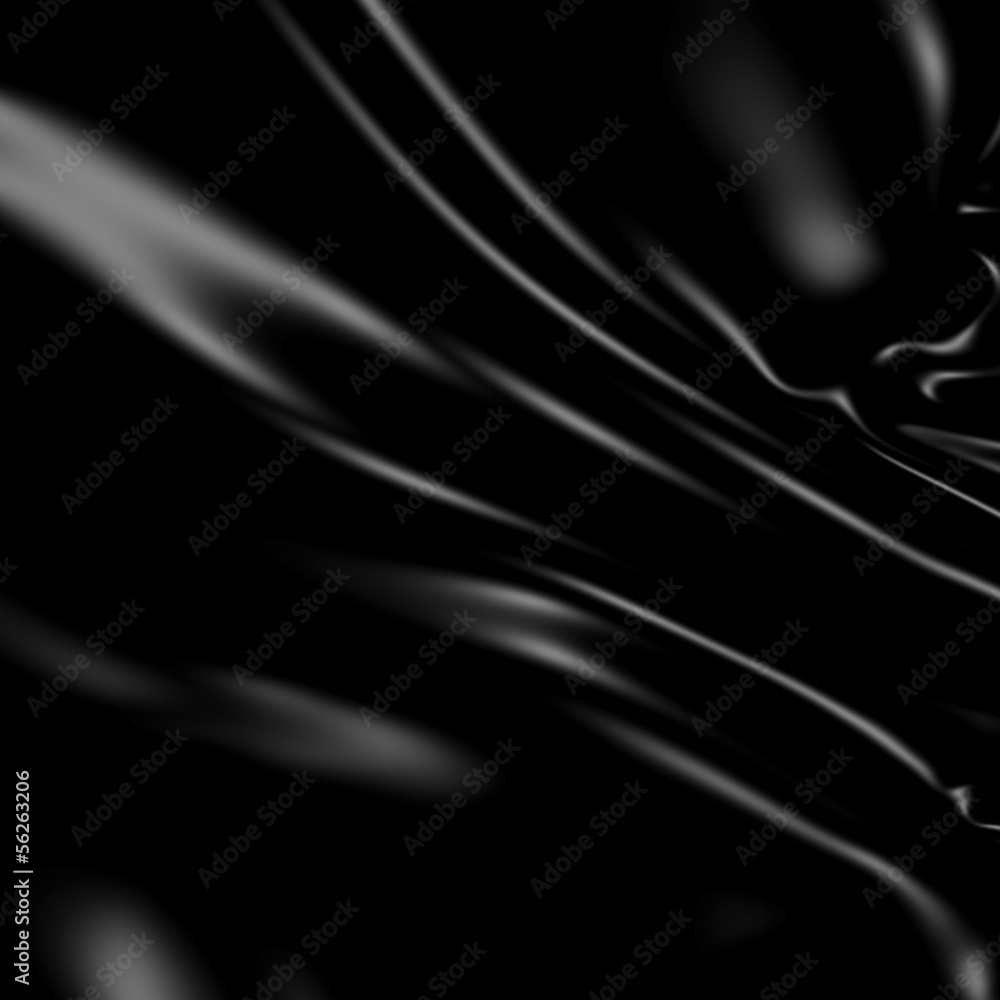 Poster abstract black satin background - computer generated render