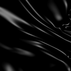 Abstract black satin background - computer generated render