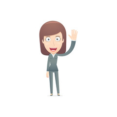 businesswoman in various poses for use in advertising,