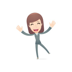 businesswoman in various poses for use in advertising,