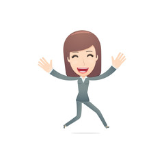 businesswoman in various poses for use in advertising,