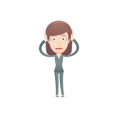 businesswoman in various poses for use in advertising,