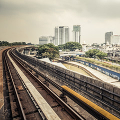 Fototapeta na wymiar Urban rail transit in Kuala Lumpur, Malaysia