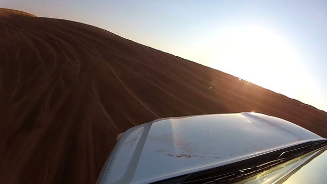 Dune bashing adventure in the  desert, Middle East