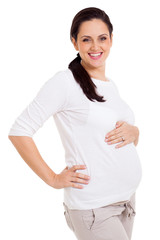 pregnant woman in casual clothes