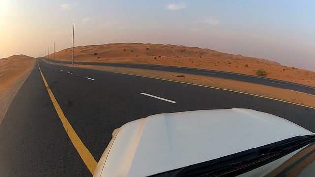 Dune bashing adventure in the  desert, Middle East