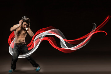 Dancing with headphones