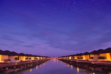 Obraz premium tropical water home villas