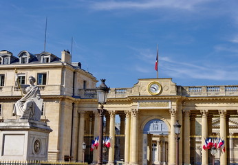 Fototapeta na wymiar Assemblée Nationale et statue de la Loi. Paris