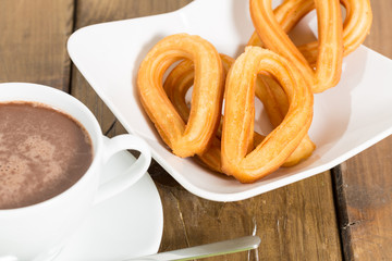 Churros with chocolate