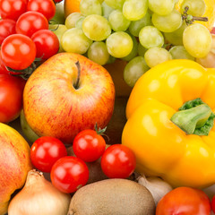 background of fruit and vegetables