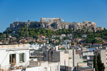 Fototapeta premium Panoramic view of the Acropolis of Athens. Greece.
