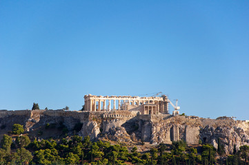 Fototapeta na wymiar Panoramic view of the Acropolis of Athens. Greece.