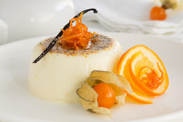 Orange panna cotta