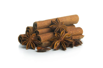 Cinnamon sticks with star anise