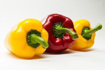 Bell Peppers on a white background