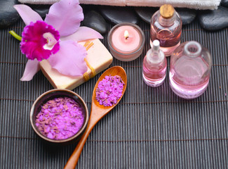 Health care and beauty treatment objects in spa resort