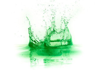 green liquid splash