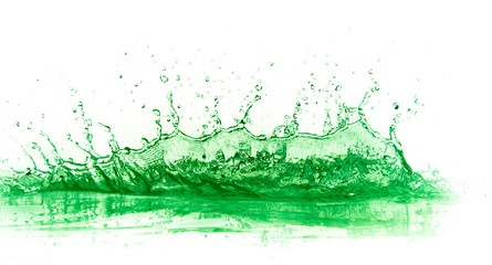 green liquid splash