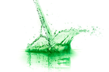 green liquid splash