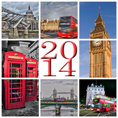 Fototapeta premium Kolaż 2014 Londyn