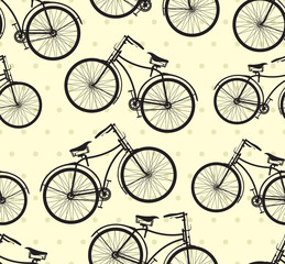 Retro bike pattern