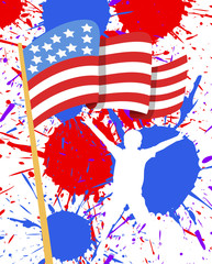 USA Flag - 4th of July Vector theme Design
