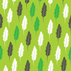 Vintage feather seamless pattern