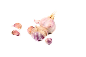 Fresh garlic and cloves.