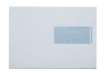 Snail Mail envelop, paper, isolated on white