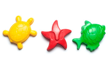 Sandbox toy forms in colors