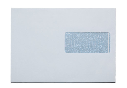 Snail Mail envelop, paper, isolated on white