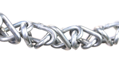 Obraz premium Twisted chain. Isolated on a white background.