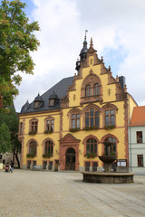 Fototapeta na wymiar Rathaus am Markt in Egeln, Salzlandkreis