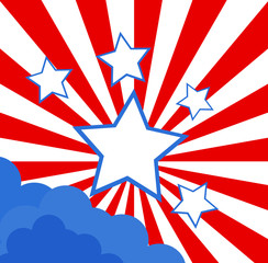 USA Flag theme background vector