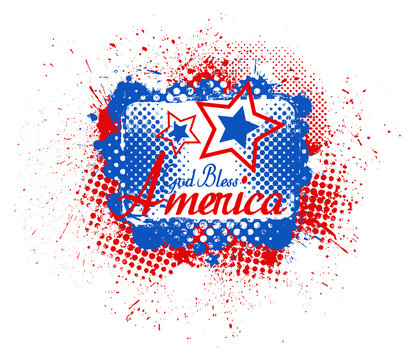 God Bless America - USA Independence Day Vector theme Design