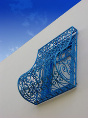 Blue balcony in Tunisia,Sidi Bou Said