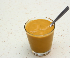 verrine de crème caramel, dessert