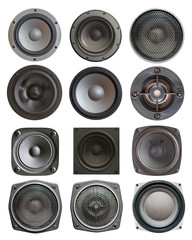 sound speakers isolated - obrazy, fototapety, plakaty