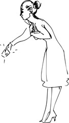 image of a woman with a bank card