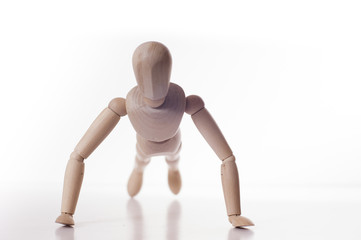 push-up wooden manikin