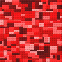 Fototapeta premium Toy bricks color background - red