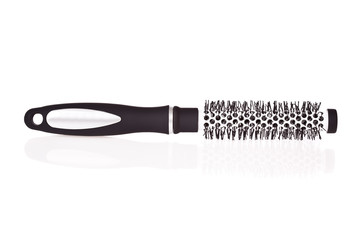 Thermal round hairbrush isolated on a white background