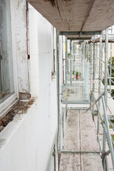 Fototapeta Renowacja elewacji budynku obraz