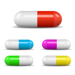 Colorful capsules set