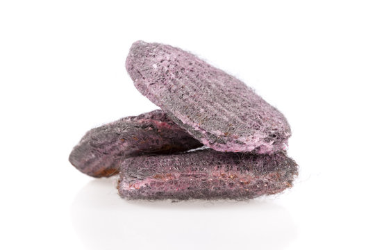 Three Steel Wool Soap Pad Isolated On A White Background